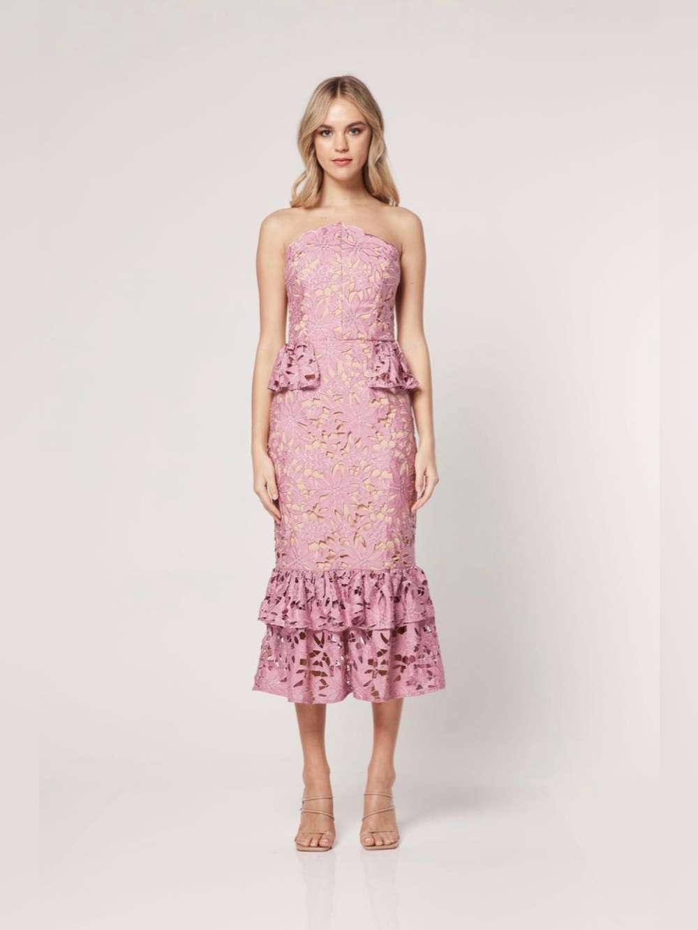 Elliatt Charter Strapless Dress in Mauve, Size Medium - Picture 6 of 15